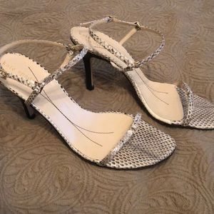 Kate Spade 3” snakeskin heels 8 1/2M